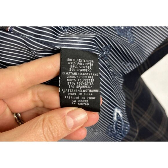 RW & Co. Blue and Grey Plaid Structured Blazer Women’s Size 8 - Picture 5 of 12